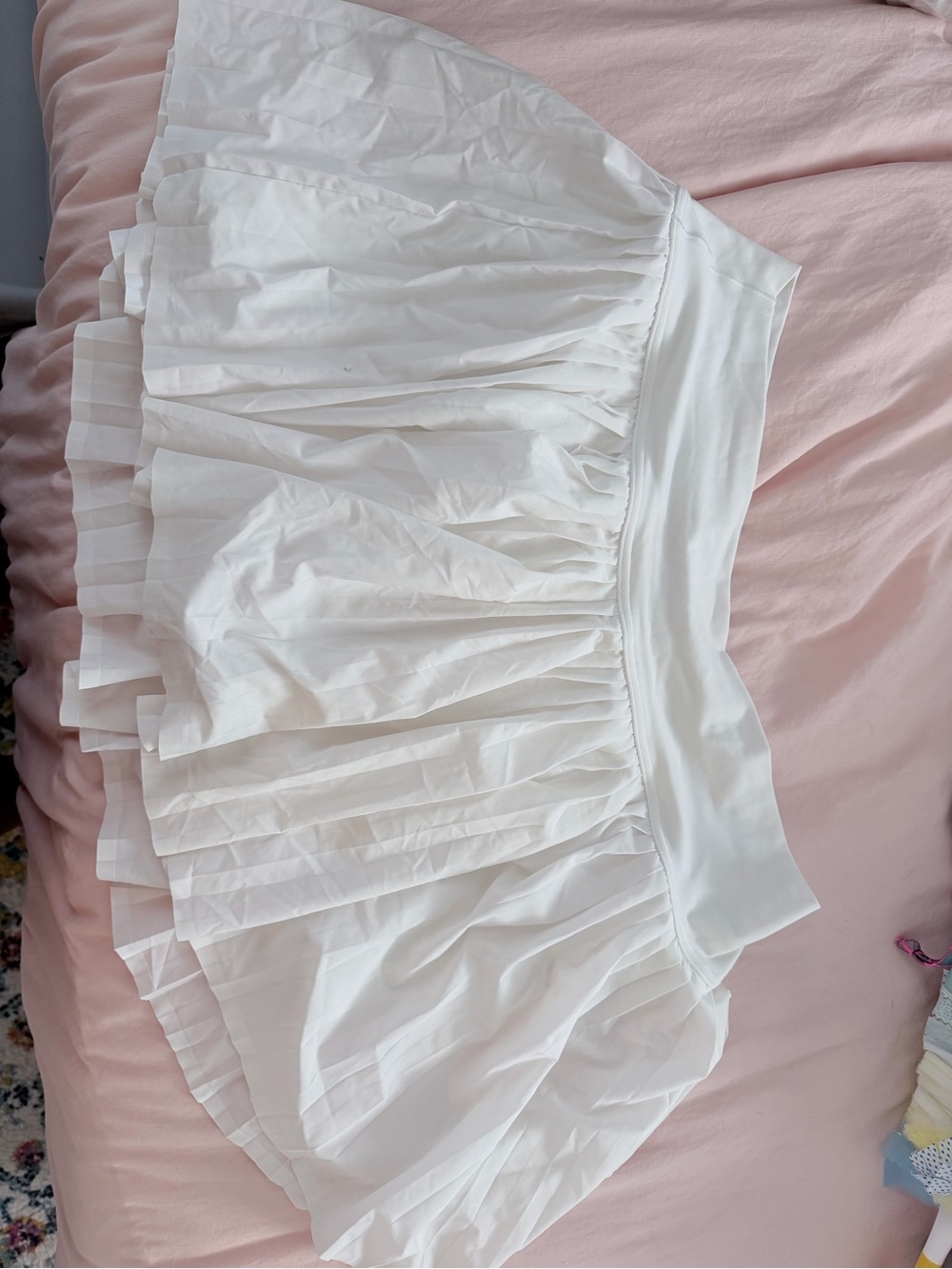 aerie White Pleated Mini Skort activewear